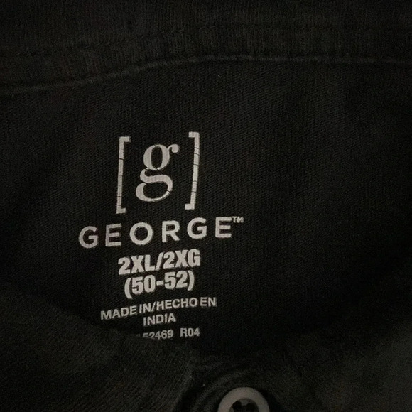 3 for $13 Men’s 2XL black polo shirt short sleeve front pocket 2XL polo George - Picture 5 of 7